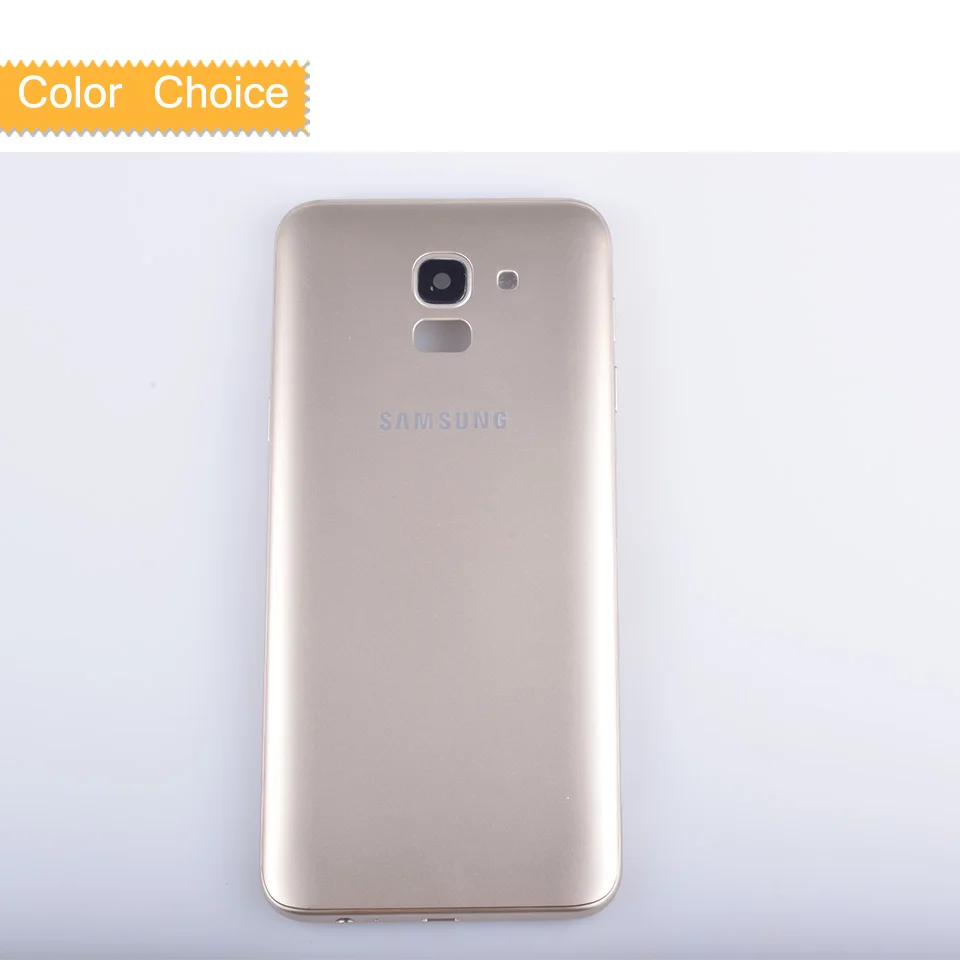 Для samsung Galaxy J6 J600 J600F SM-J600F корпус батарея Дверь задняя крышка корпус J6 Замена - Цвет: Золотистый