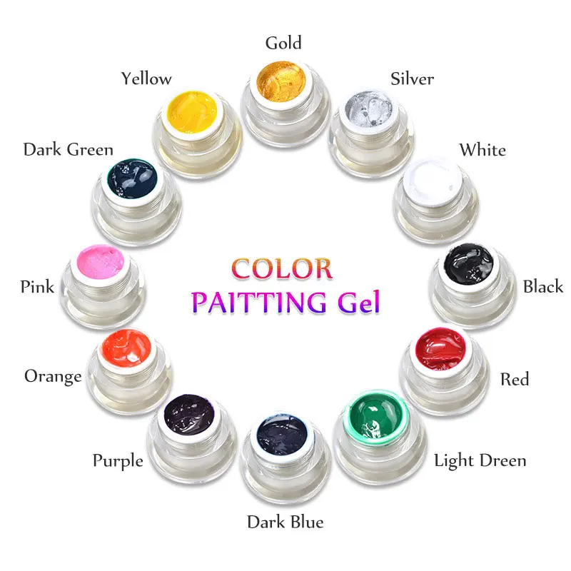 HNM 3D УФ гель лак для ногтей Nail Art Painting Gellak 12 цветов акрил 8 мл штамповка