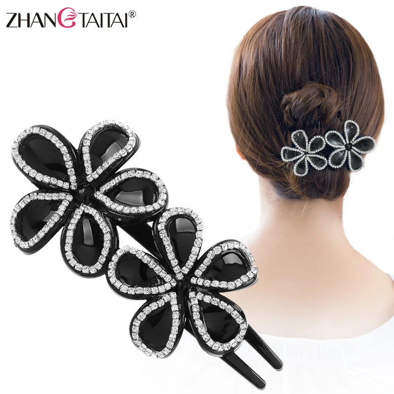 Новые 2020 винтажные хрустальные цветы шпильки заколка для волос девочек пряжка