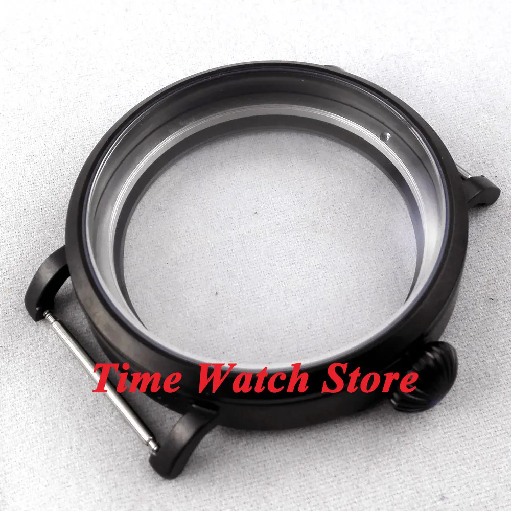 Parnis 46mm Fit 6497 6498 movement black PVD coated stainless steel Watch Case C20