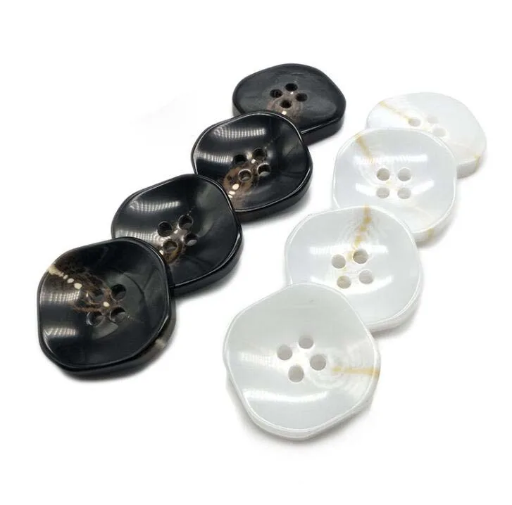 50pcs 18mm&25mm&30mm man Resin coat buttons accessories DIY manual square Suit dress coat buttons
