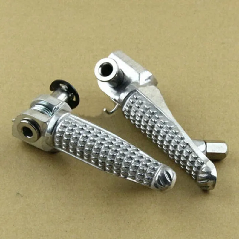

Motorcycle Silver Front Footrests Foot pegs Fits Kawasaki EX250 NINJA 250 EX300 NINJA 300 2013-2014 NINJA ZX6R ZX636 2002-2014