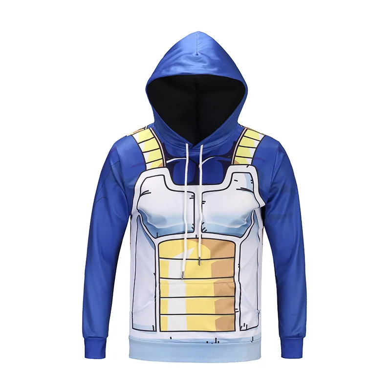 Принтом из мультфильма Жемчуг дракона супер сын Goku vegeta Vegetto Gogeta толстовки Saiyan 3D