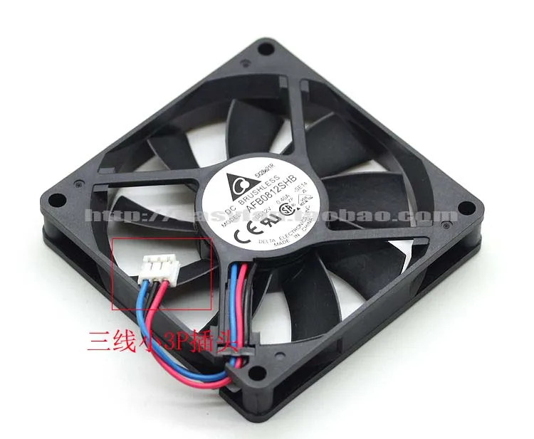 Вентилятор охлаждения сервера Delta Electronics AFB0812SHB SE14, 12 В постоянного тока, 0,40 А, 80x80x15 мм