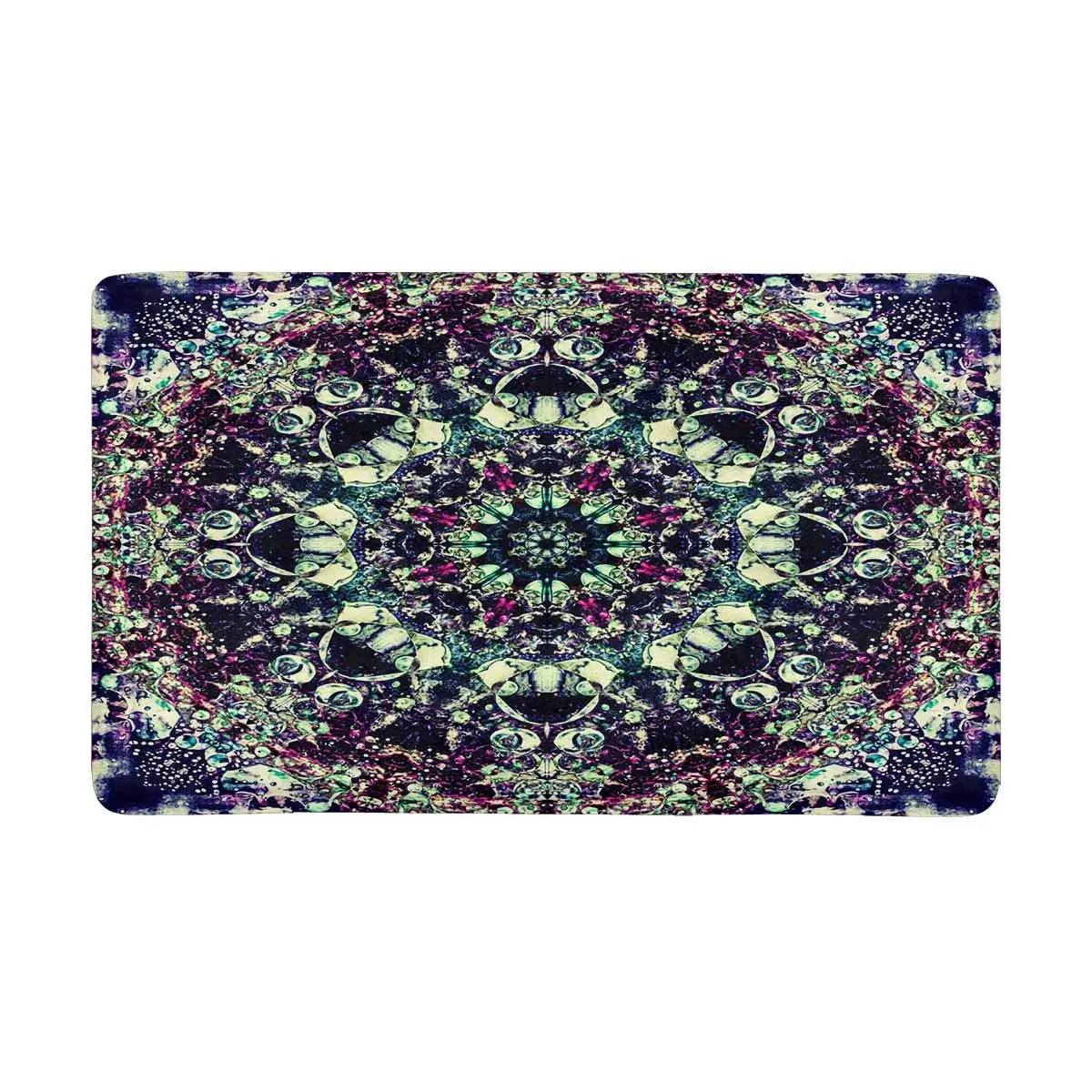 Противоскользящий коврик для двери с психоделической мандалой домашний декор