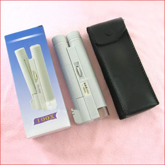 100x Лупа с подсветкой увеличительное стекло лупа чтения сетка масштабирования 0 02