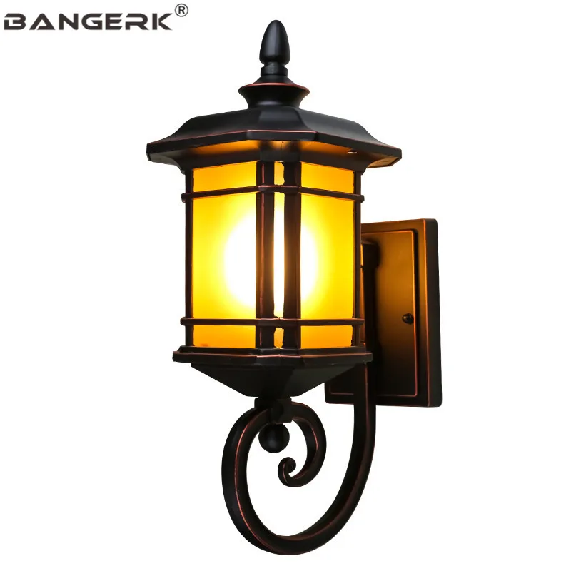 Винтажная уличная настенная лампа для двора водонепроницаемый антикоррозийный