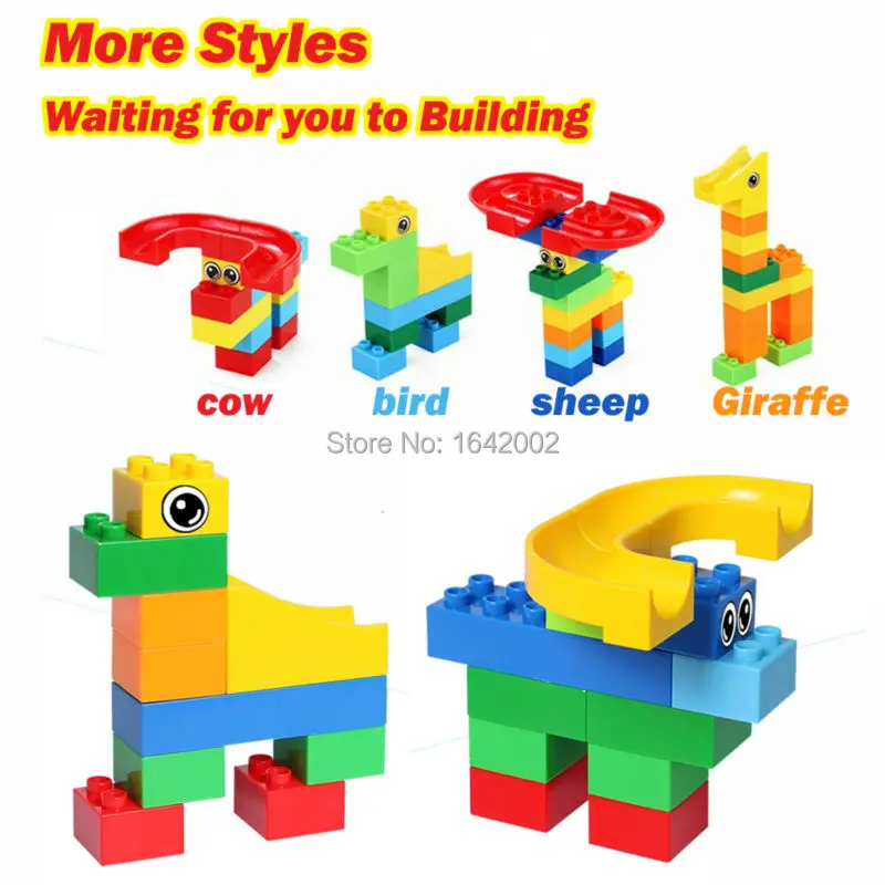 Конструктор сделай сам гоночный бег лабиринт с шариками трек строительные блоки