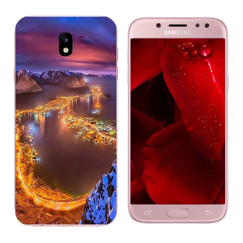 for Samsung Galaxy J5 2017 Case J530 Billow Printing Shell Phone Cases J530F Cover TPU Silicone Fundas Coque |