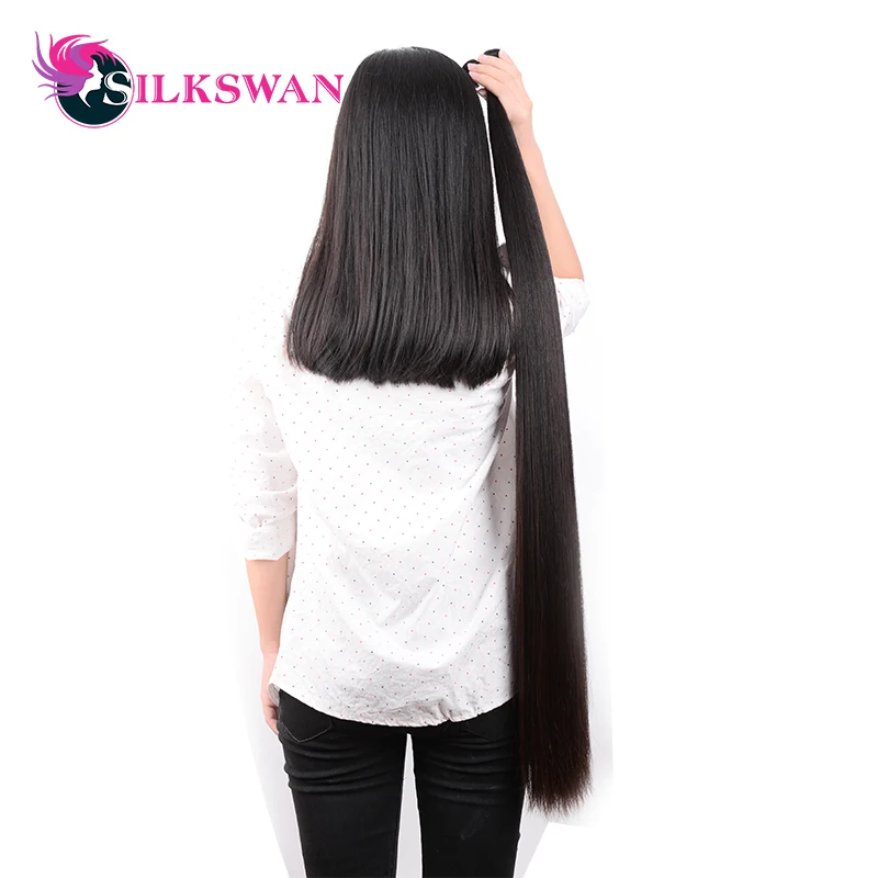 Silkswan бразильские человеческие волосы натуральный цвет и#613 цвет 30 дюймов 32 34 36 38 40 дюймов Пряди для черных женщин remy волосы пучок
