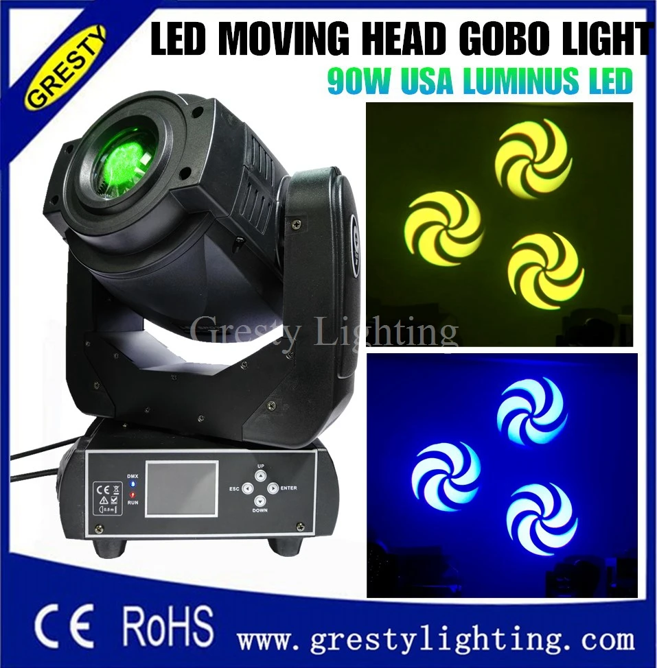 

Светодиодный точечный светильник 90 Вт, DMX512 & AC 110 В-220 в 50-60 Гц, движущаяся головная лампа, диджейский/ФЭСТ/дом/KTV комнаты/бар/сценический/вечер...