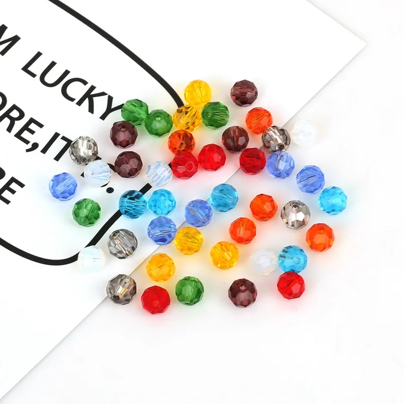 100 шт. двухконусные стеклянные бусины диаметр 4 мм | Дом и сад