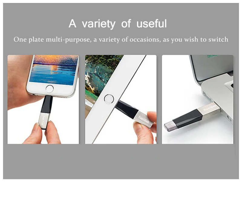 SanDisk флеш-накопитель USB 32 Гб 64 Гб OTG с разъемом Lightning, флеш-накопитель USB 3,0, мини-флеш-накопитель IXPAND для вашего IPHONE