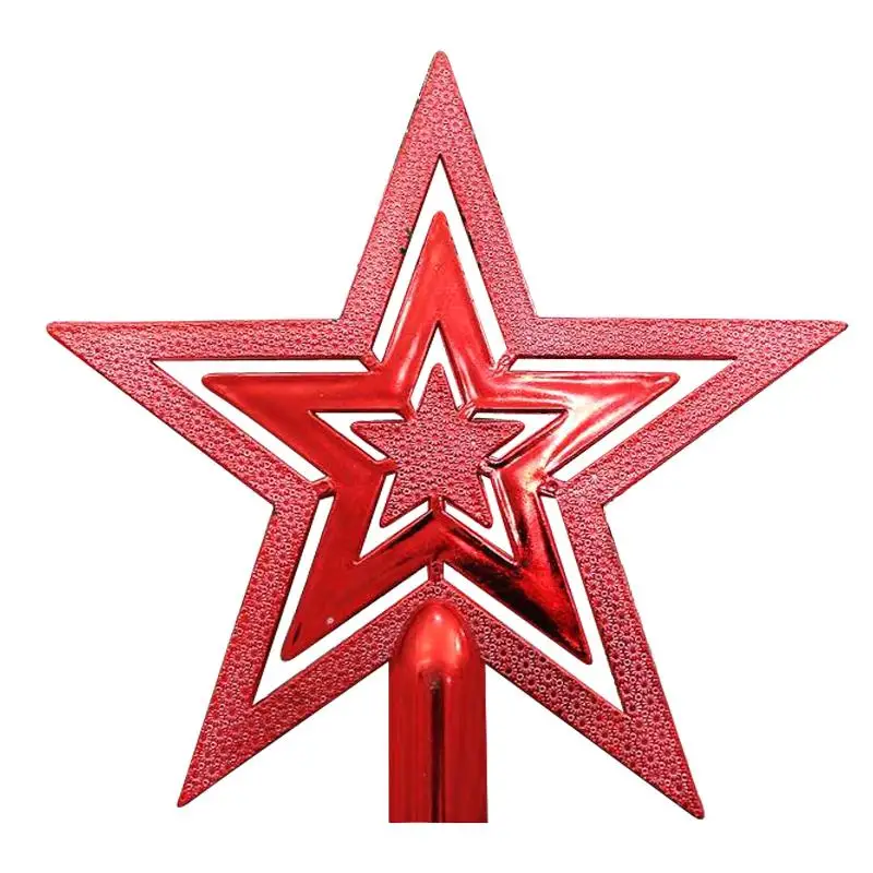1 10 см Рождественская елка Топпер звезда Счастливое Рождество дерево звезда фестиваль украшение для дома дом стол Топпер Декор - Цвет: 1