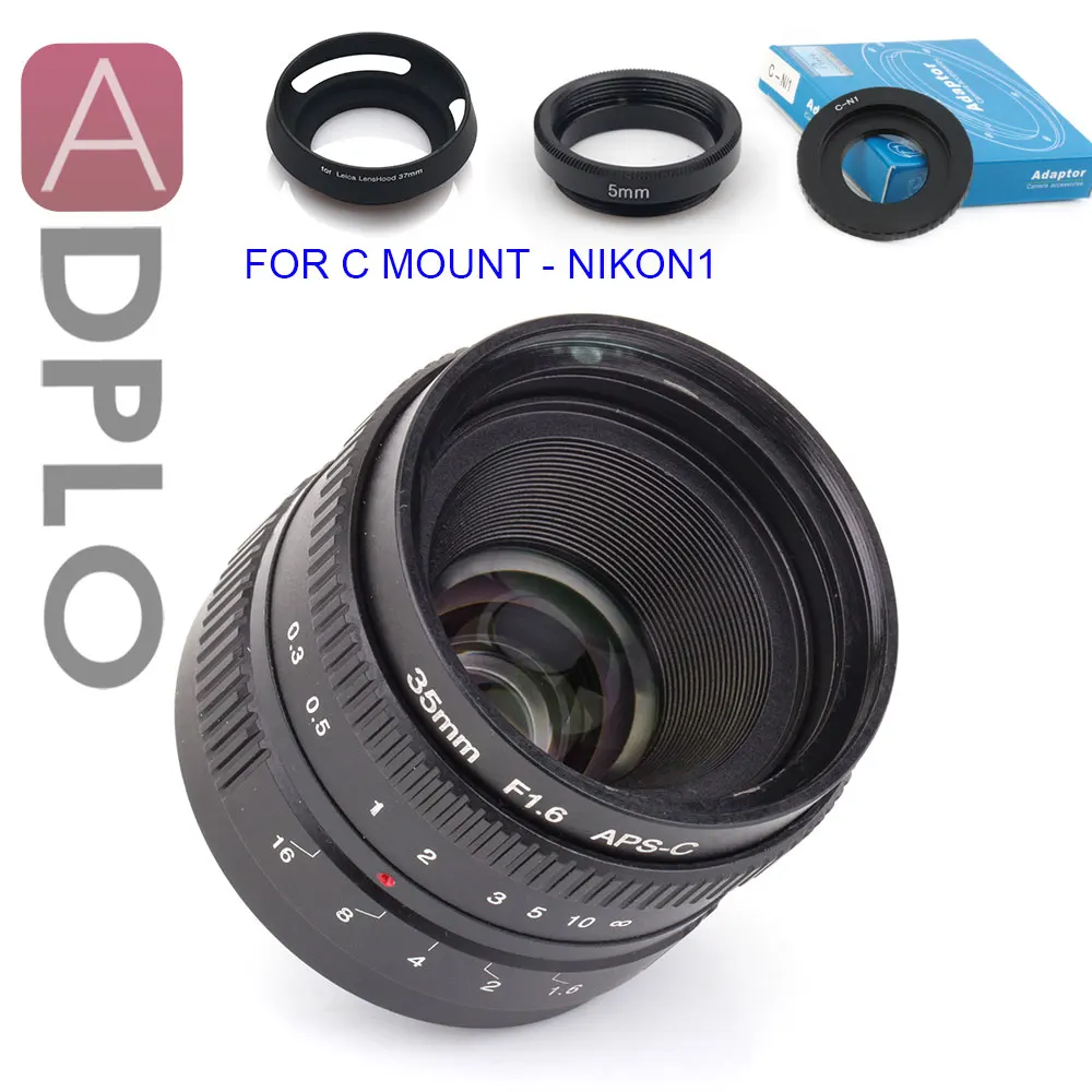Объектив ADPLO 35 мм f/1 6 + 3 подарочных комплекта для Nikon 1 M4/3 micro 4/3 Pentax Q Nex Fuji fx камеры