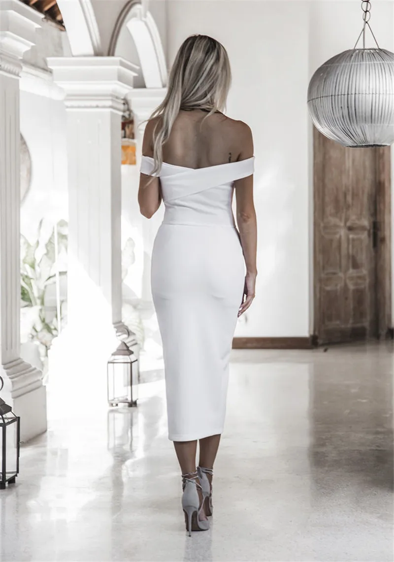 2017 новое модное женское сексуальное платье без бретелек Бандажное средней длины