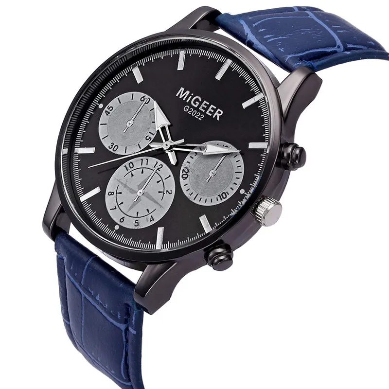 Мужские часы с кожаным ремешком аналоговые кварцевые из сплава Ретро дизайн мужские простой бизнес работа