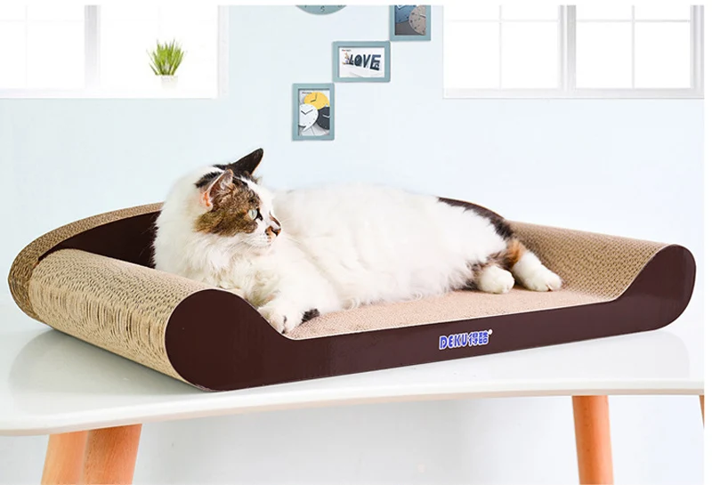 Petshy роскошный питомец кошка царапина доска коврик удобный Кот котенок диван кровать кошки забота о когтях игрушки шлифовальный скребок для ногтей коврик матрас - Цвет: Coffee