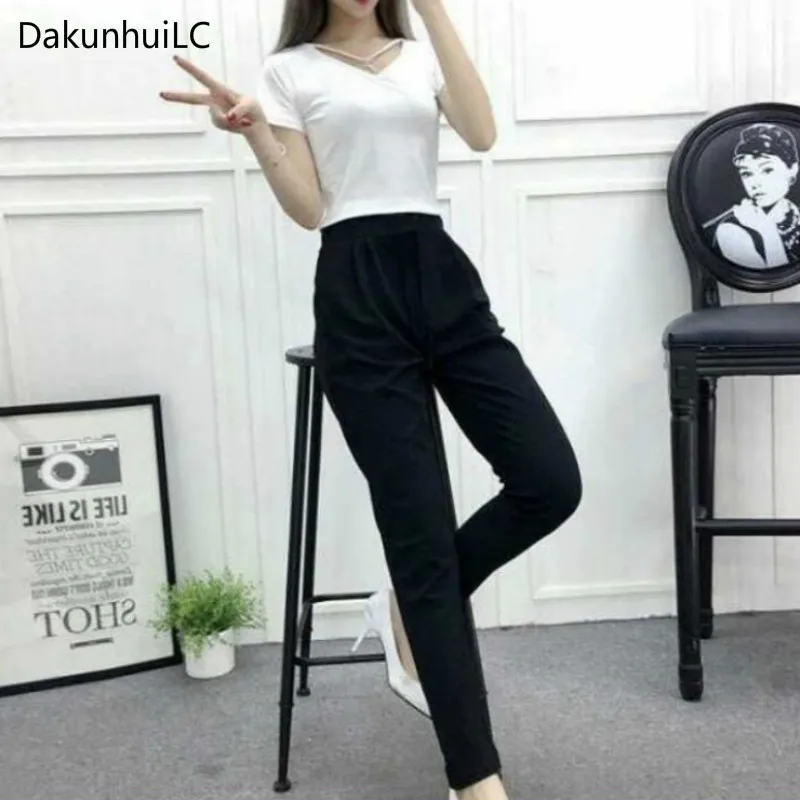 Весна треники для женщин повседневные штаны шаровары брюки свободного покроя