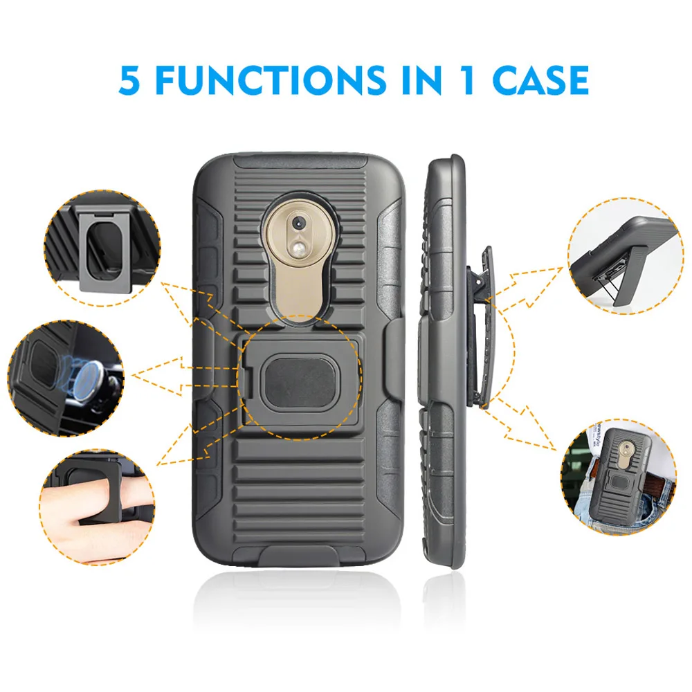 Для Motorola Moto G7 Play/G7 Power Case сверхмощное магнитное кольцо Броня ударопрочный зажим