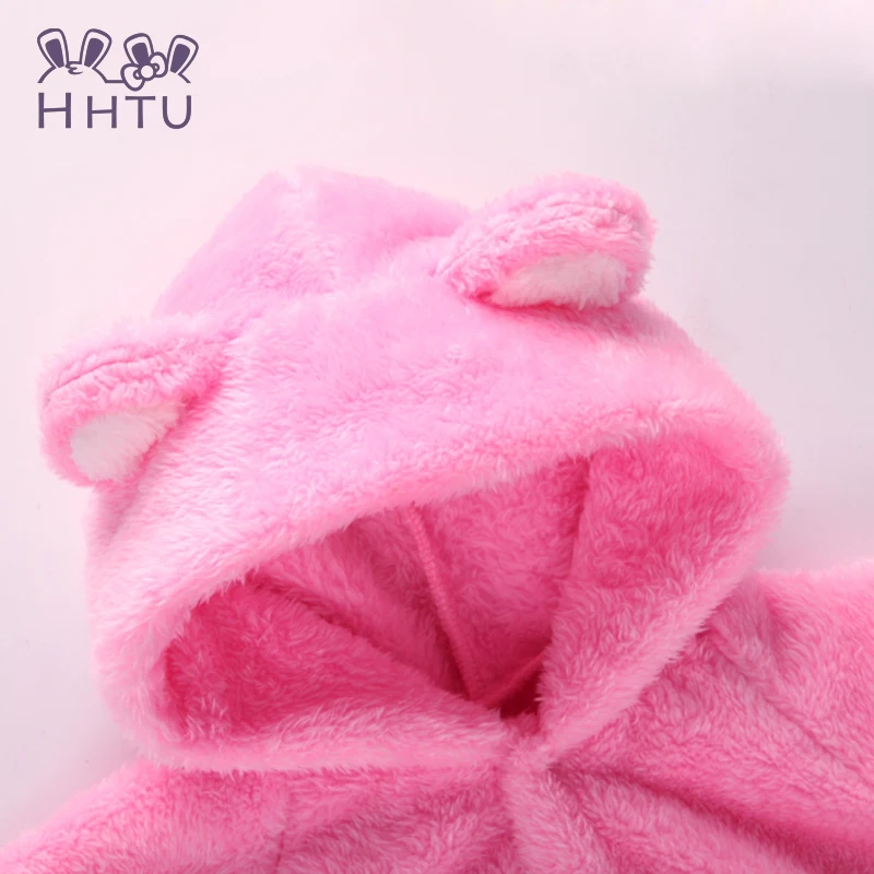 HHTU/весенне-осенняя одежда для малышей; фланелевая Одежда для маленьких мальчиков; комбинезон с рисунком животных; Комбинезоны для маленьких девочек; одежда для малышей; пижамы