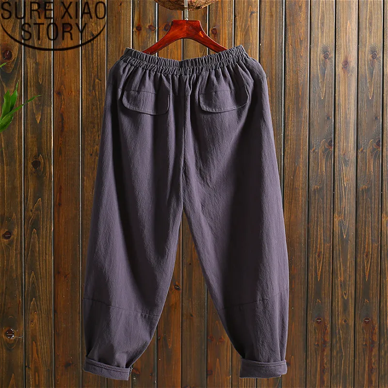 Повседневные штаны длиной до щиколотки штаны-шаровары на плоской подошве