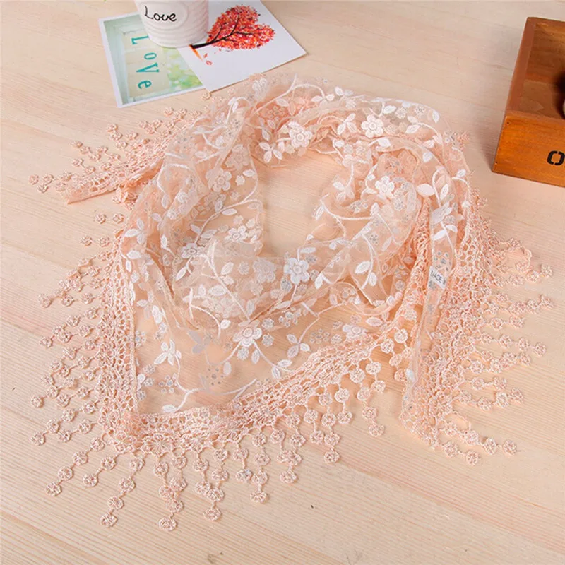 1 pcs Fashion Style Children Lace Scarf Triangular Crochet Design Lightweight Ladies Vogue Top Wrap Scarves |