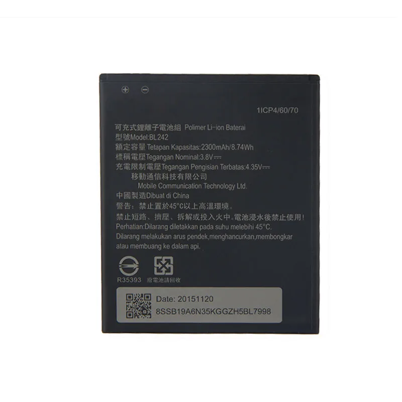 Оригинальный аккумулятор высокой емкости BL242 для Lenovo K3 K30-W K30-T K10E70 A6000 A3860 A3580 A3900 A6010