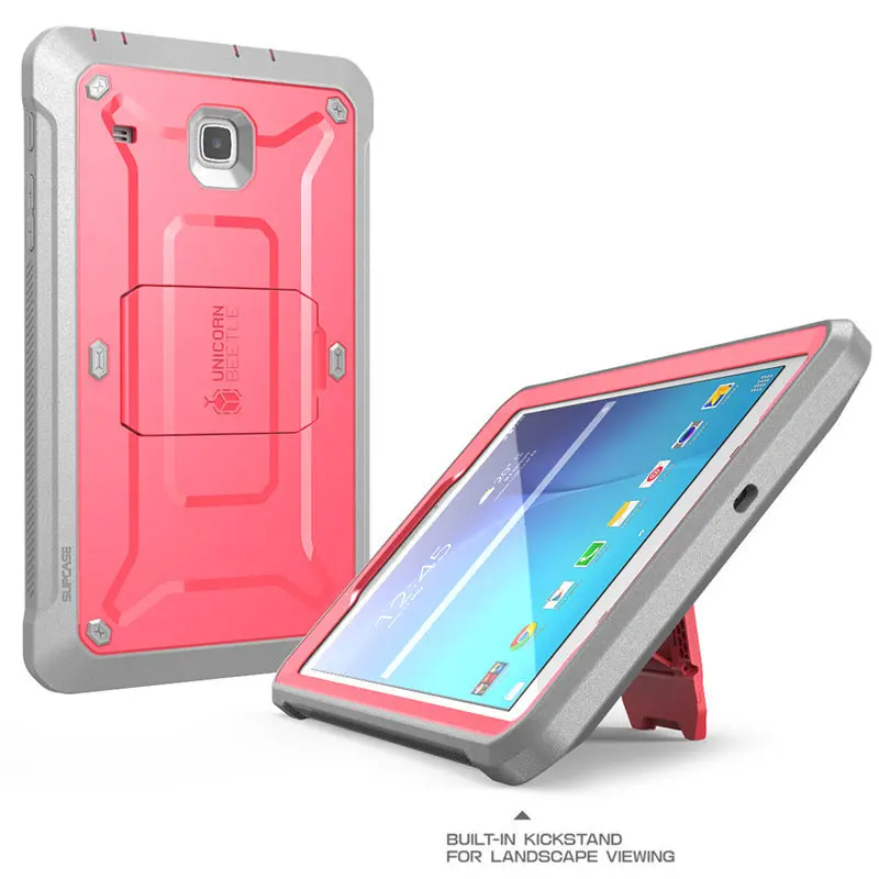 Pink Для Samsung Galaxy Tab E 8,0 чехол SUPCASE UB Pro полный корпус Прочный гибридный защитный чехол со встроенным защитным экраном - Цвет: Pink