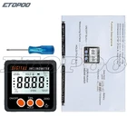 Водонепроницаемый Магнитный цифровой транспортир IP54, коническая коробка, угломер, линейка, уровень, магнитное основание, Цифровой Инклинометр с задней стороной