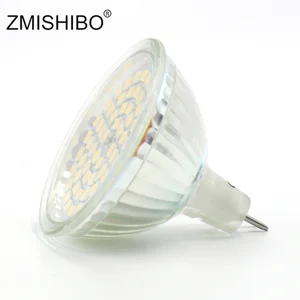 Zmisibo светодиодные лампы MR16 GU5.3 12В 60LED супер яркая чашка лампа для гостиной прожектор SMD2835 теплыйхолодный белый угол 120 градусов