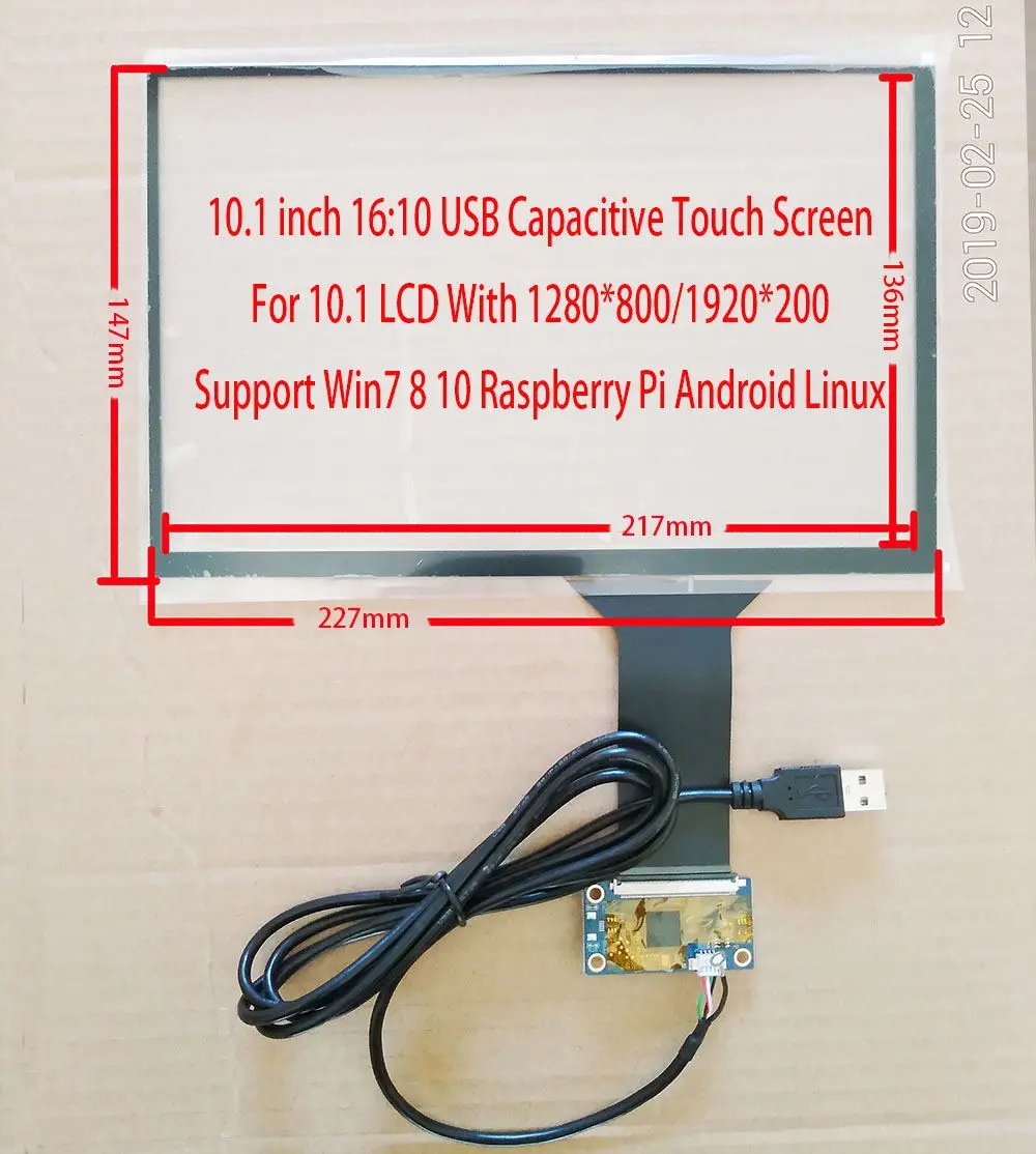 10.1 usb touch 15,6 USB емкостный сенсорный экран 10 пальцев сенсорная поддержка Raspberry Pi Win7 8 10 ILI2511 - Цвет: 10.1 usb touch