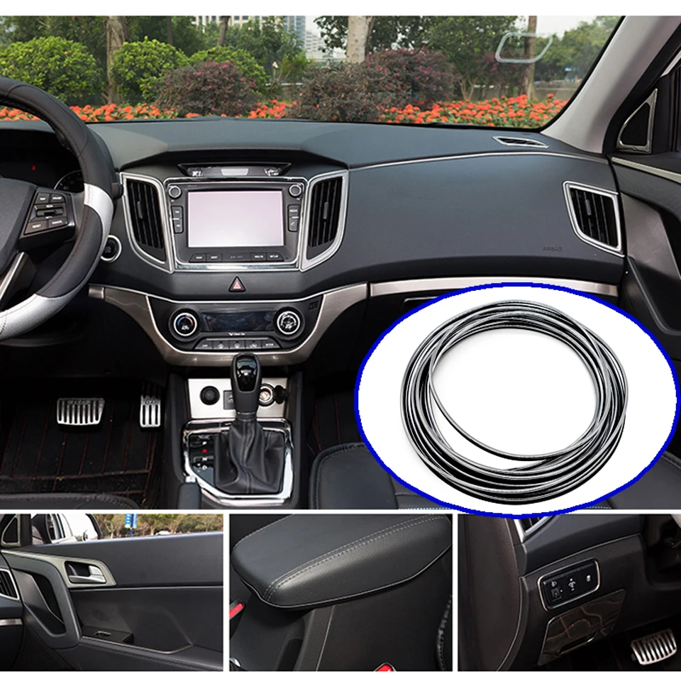 5 м DIY Украшение автомобиля с покрытием из декоративной планкой для Skoda Octavia A7 A5 Быстрое Fabia peugeot 407 308 207 208 508 2008 3008 406