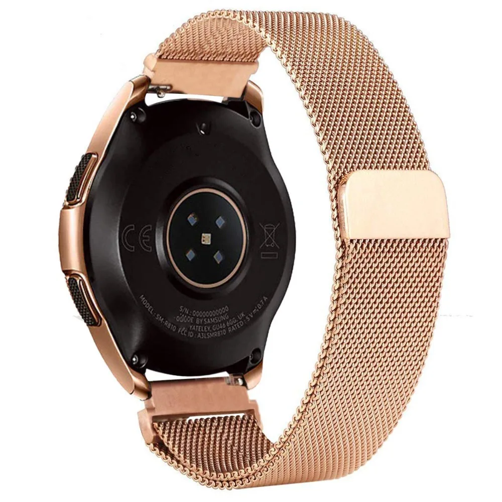 22 мм петля Миланский ремешок для samsung gear S3 Frontier Classic galaxy watch 46 мм для huawei Watch GT huawei 2 Classic Amazfit Pace