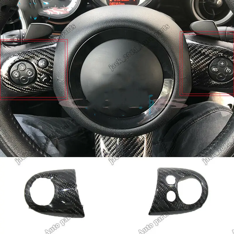 Чехол из настоящего углеродного волокна для руля Mini Cooper S R55 R56 R57 2007 2008 2009 2010 2012
