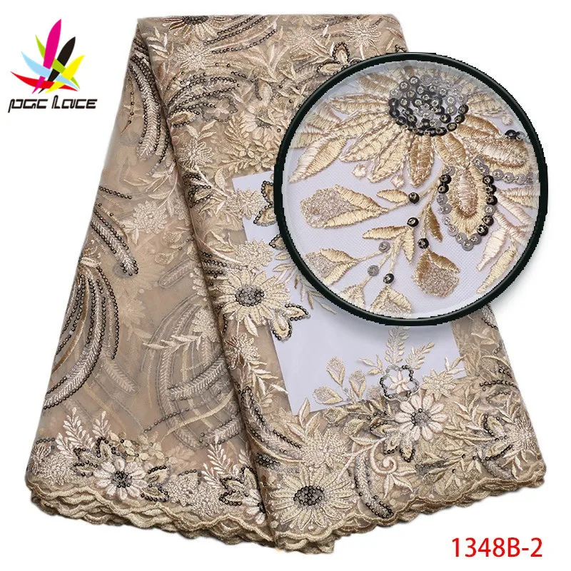 2018 High Quality Colorful Lace Flower African Voile For Wedding Pretty French Tulle Fabric 5YARDS AMY1348B-1 | Дом и сад
