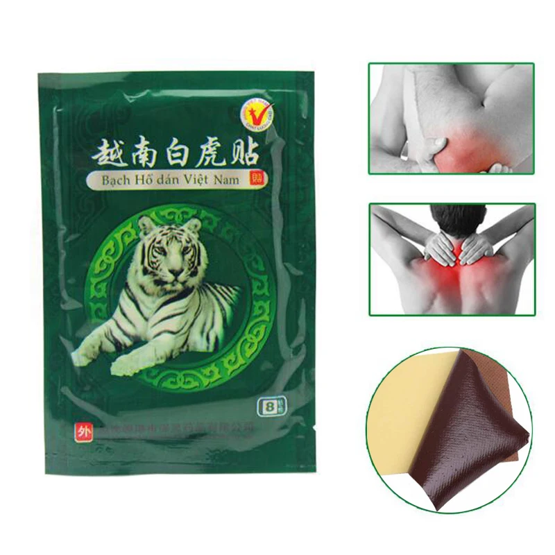 8 шт уход за здоровьем белый пластырь Tiger Balm боли мышц шеи спина сустав массажер