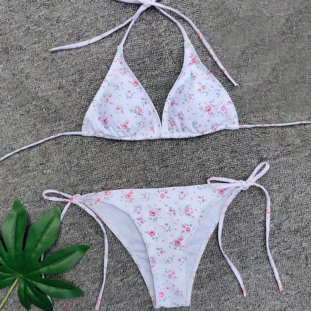 Бандажное бикини SAGACE с лямкой на шее женский сексуальный бразильский купальник