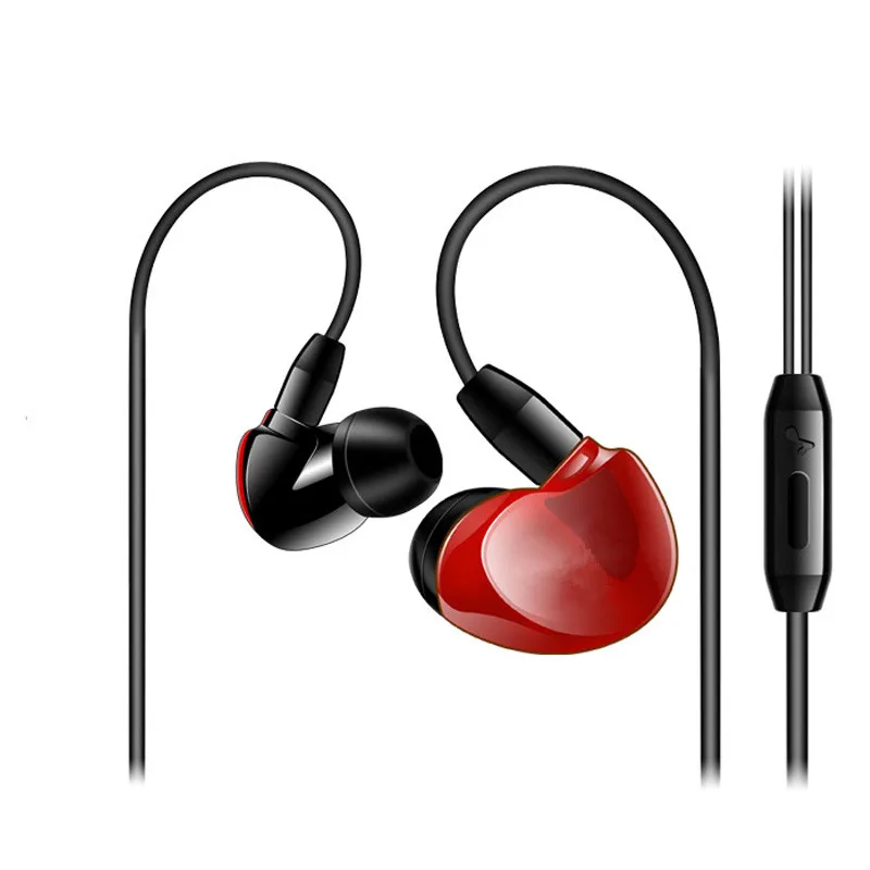 Красный SX538 Спорт бег Гарнитура стерео Бас HIFI наушники крючок микрофоны для смартфонов - Цвет: Красный