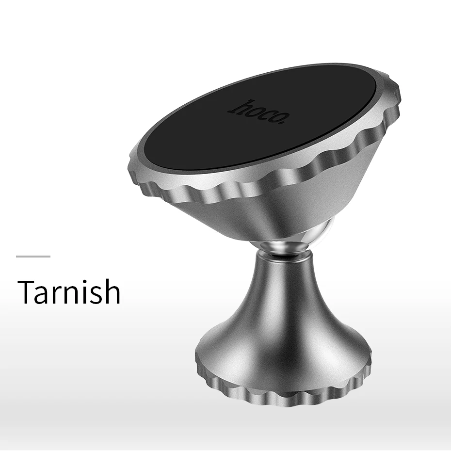 Tarnish Универсальный магнитный автомобильный держатель для телефона HOCO, вращение на 360 градусов, gps, магнитный держатель для мобильного телефона iPhone, samsung, Xiaomi, huawei, смартфон - Цвет: Tarnish