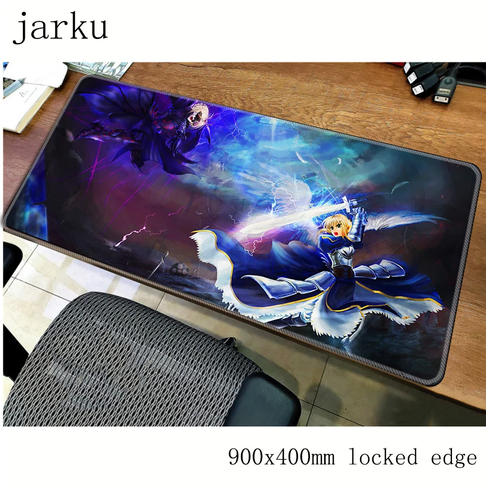 Игровой коврик для мыши Fate Saber 900x400 мм ноутбука большой игровой с