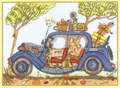 

Бесплатная доставка, высокое качество, лидер продаж, Набор для вышивки крестиком, винтажный автомобиль