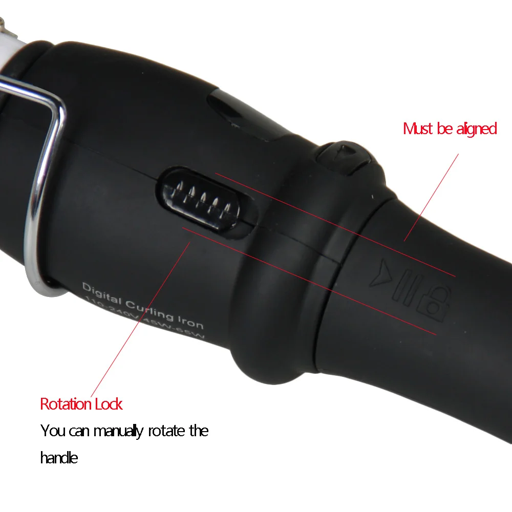 NewView Профессиональный Керамика для завивки волос ЖК-дисплей щипцы ролика волосы