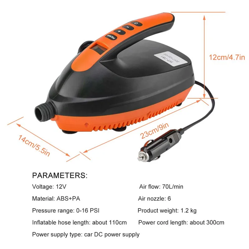 12 В постоянного тока Электрический надувной насос электрический воздушный