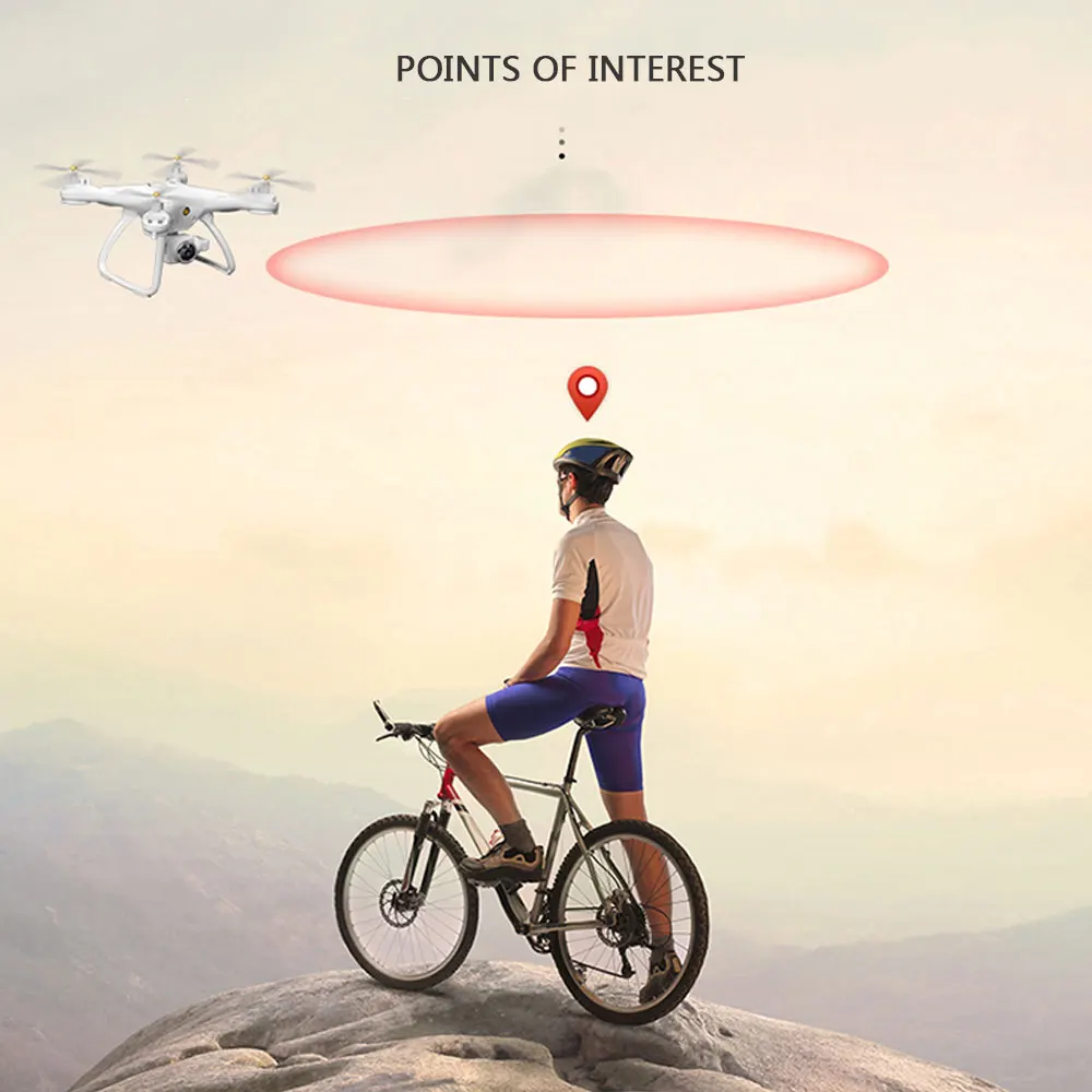 Профессиональный gps-дрон, Wi-Fi FPV с камерой 720P HD, 500 метров, режим слежения за полетом, расширенный Квадрокоптер VR
