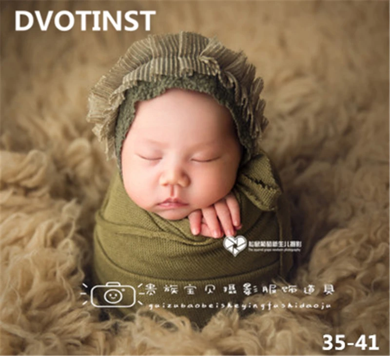 DVOTINST/реквизит для новорожденных; Вязаный комбинезон связанный крючком+ шапка; комплект из 2 предметов; аксессуары для фотосъемки; Студийная фотосъемка для малышей