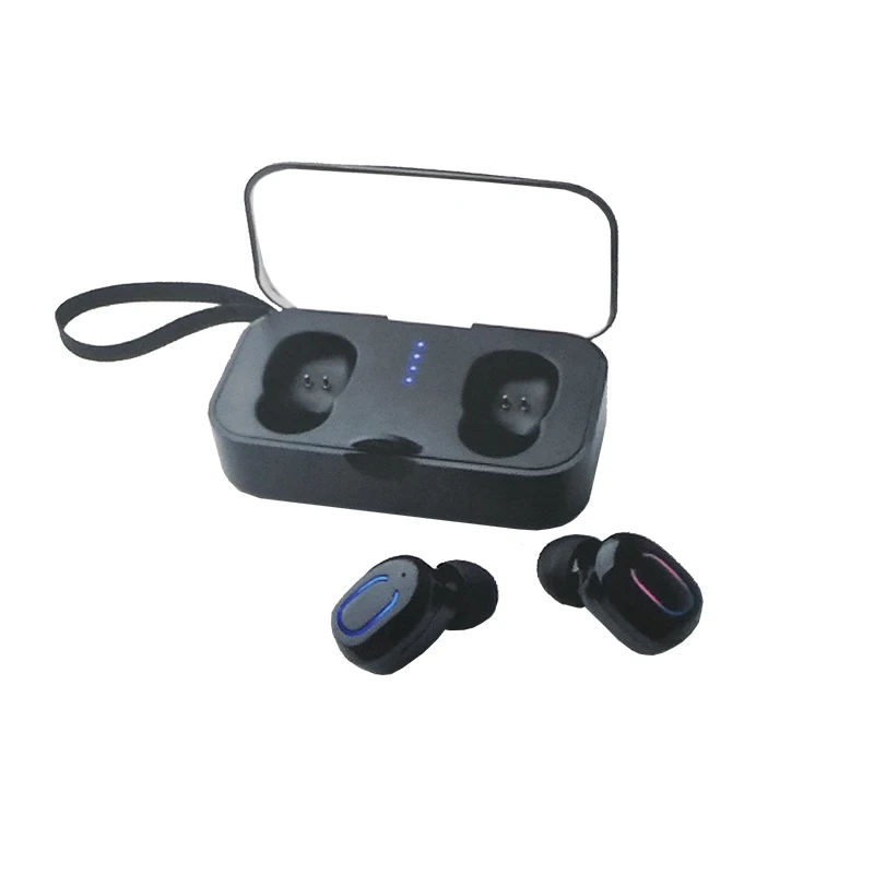 Black Bluetooth наушники 5,0 мини TWS беспроводные наушники беспроводные Hifi Стерео Гарнитуры Наушники водонепроницаемые спортивные наушники телефон микрофон беспроводные наушники блютуз наушники наушники bluetooth аирподс - Цвет: Black