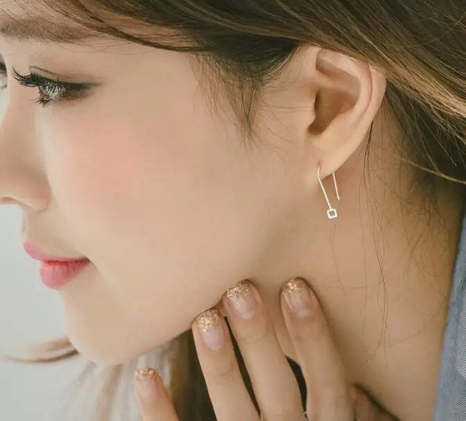 Shuangshuo Набор геометрических рождественских сережек круглые серьги гвоздики для