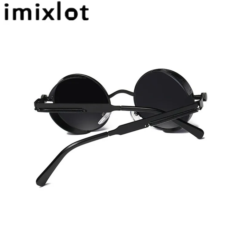 Imixlot Classic Retro Women Steampunk Sunglasses Brand Design Round Polarized Oculos de sol UV400 | Аксессуары для одежды