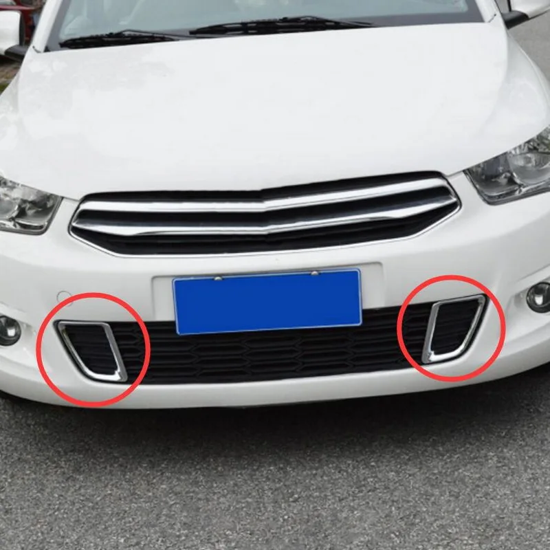 Tonlinker наружные наклейки на передние гоночные грили для Citroen C-Elysee-19 автомобильный Стайлинг 2 шт. ABS хромированные наклейки на крышки